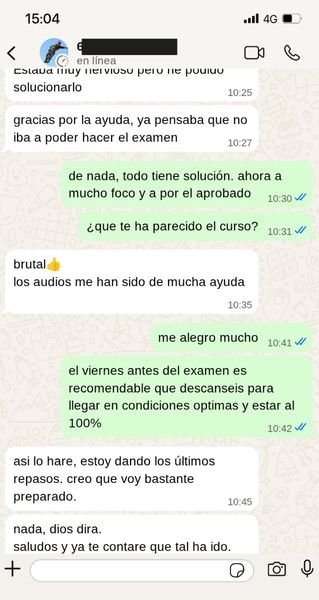 opiniones whatsapp AULA